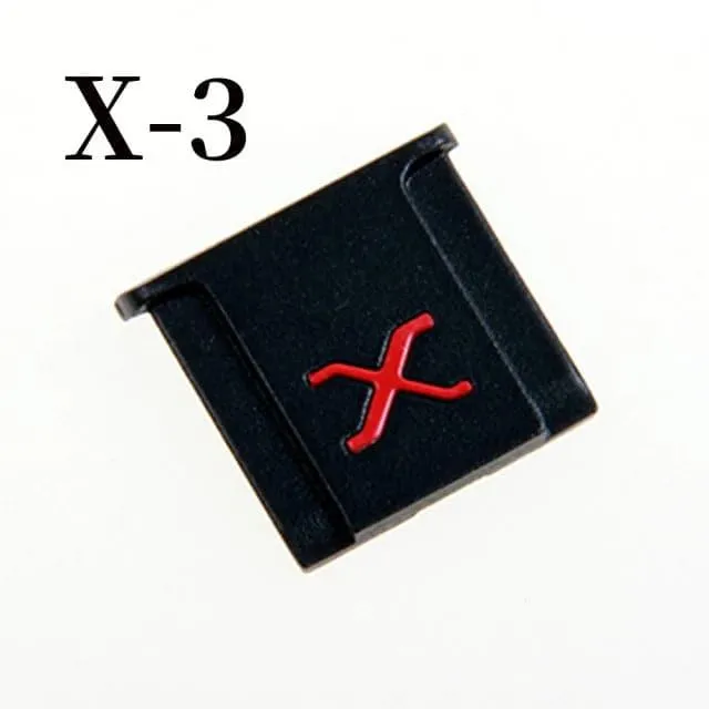 Black  Hot Shoe Cover Red X