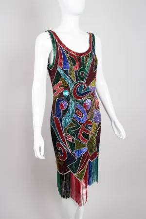 Black Tie Rainbow Alphabet Dress