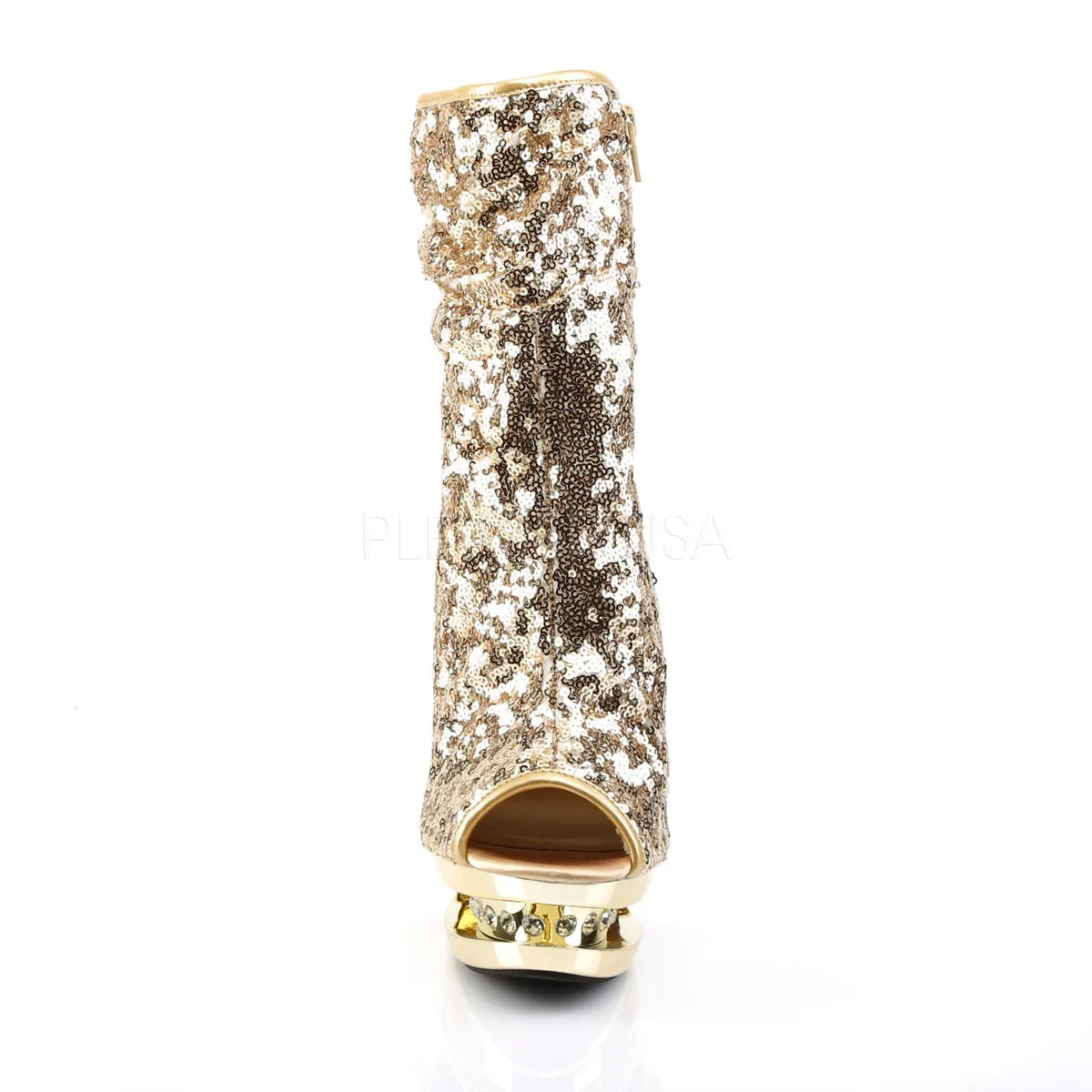 BLONDIE-R-1008  Gold Sequins/Gold Chrome
