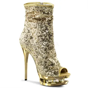BLONDIE-R-1008  Gold Sequins/Gold Chrome