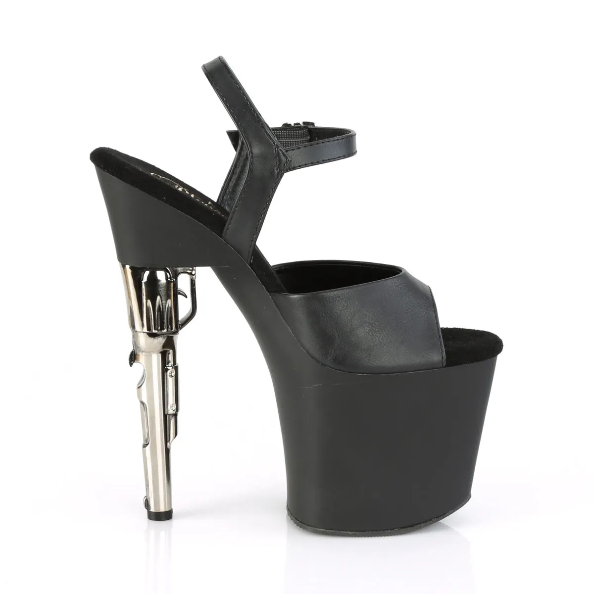 BONDGIRL-709  Black Faux Leather/Black Matte