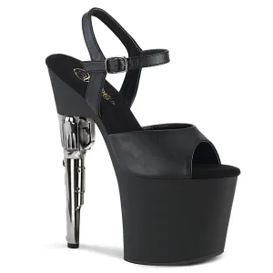 BONDGIRL-709  Black Faux Leather/Black Matte