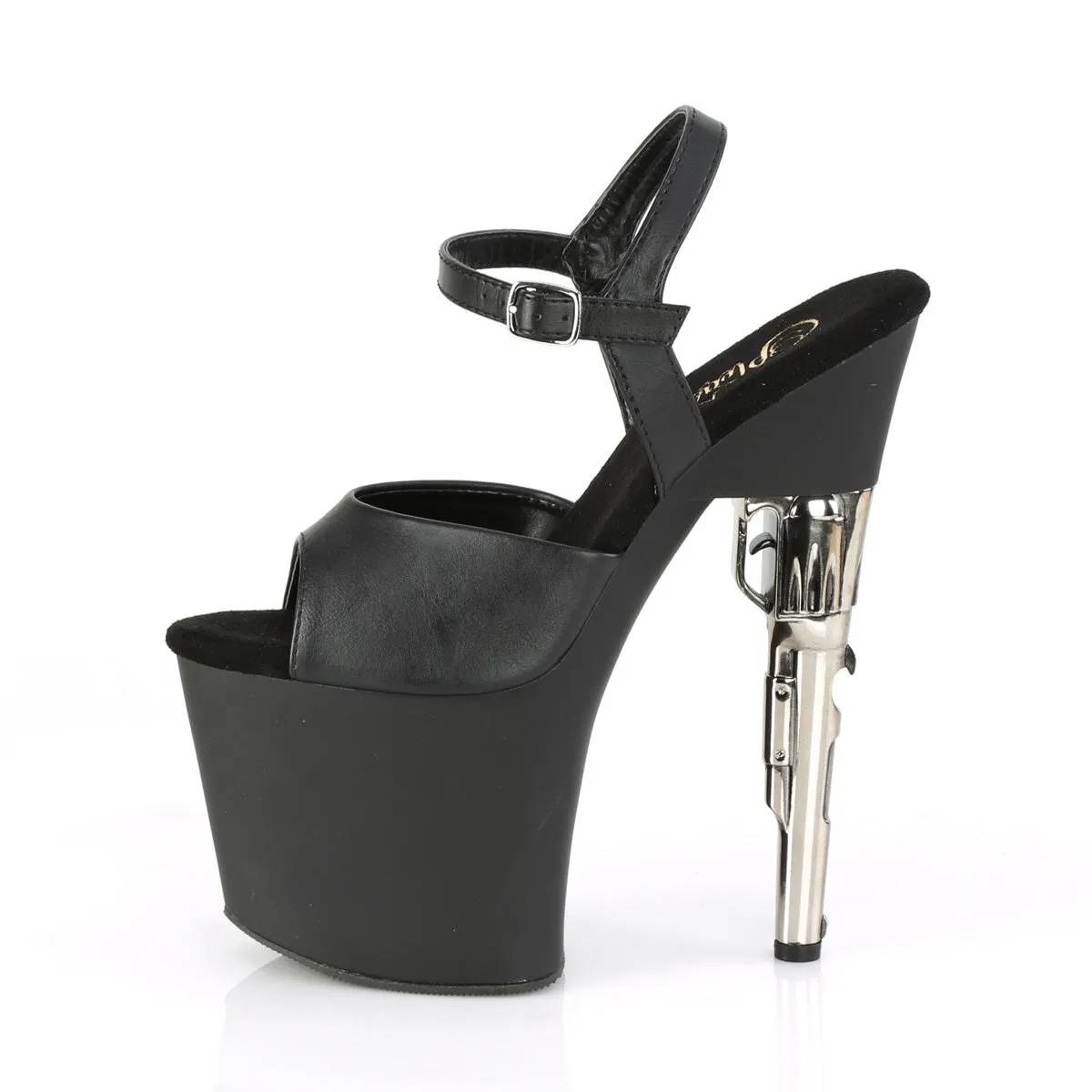 BONDGIRL-709  Black Faux Leather/Black Matte