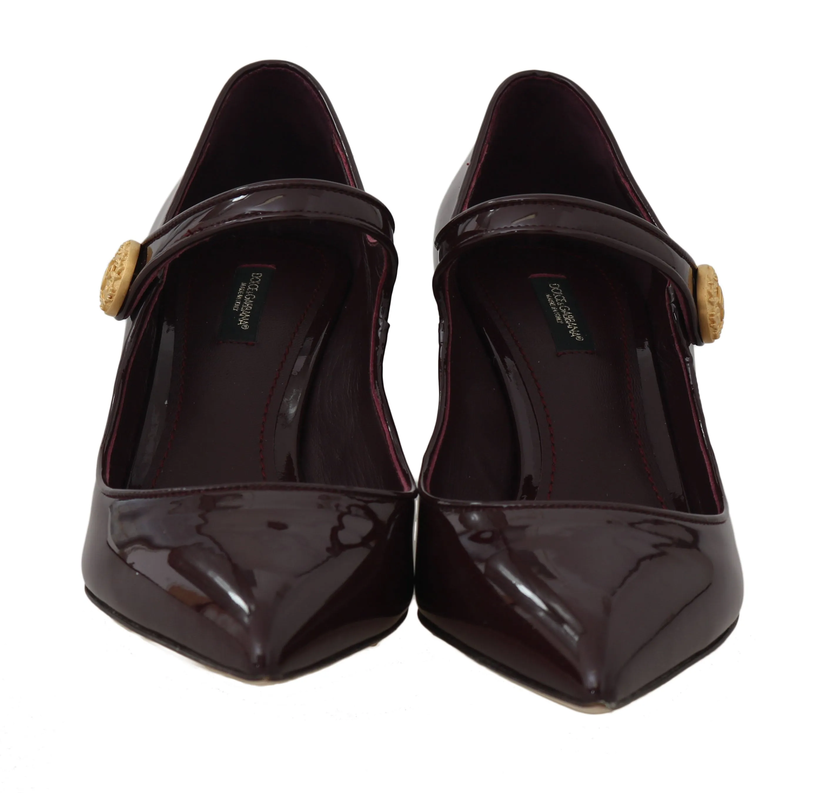 Bordeaux Leather Ankle Strap Pumps