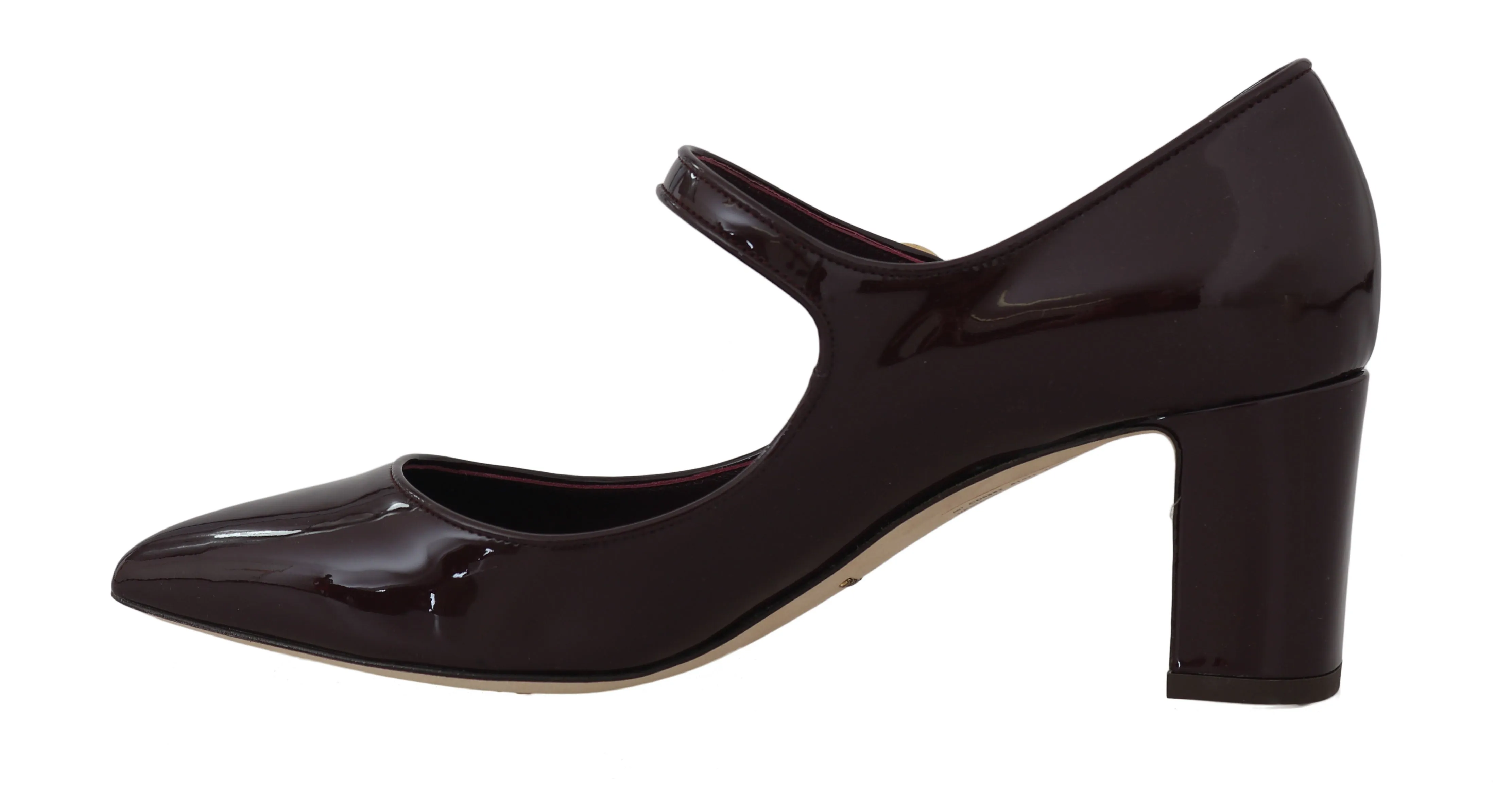 Bordeaux Leather Ankle Strap Pumps