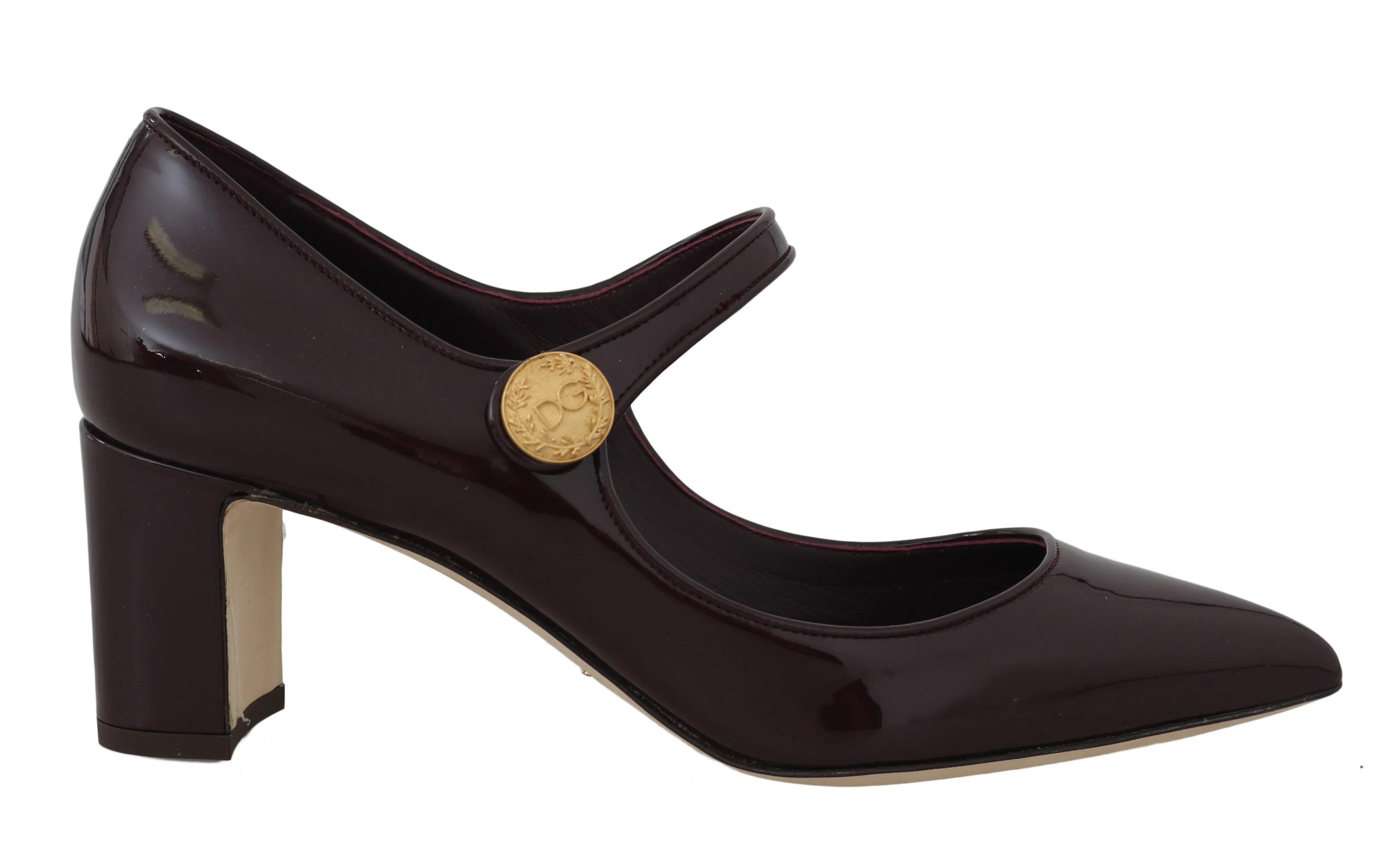 Bordeaux Leather Ankle Strap Pumps