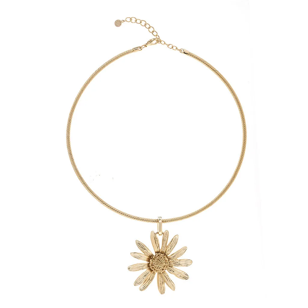 Botanica Mexicana Goldtone on Wire Necklace 16"