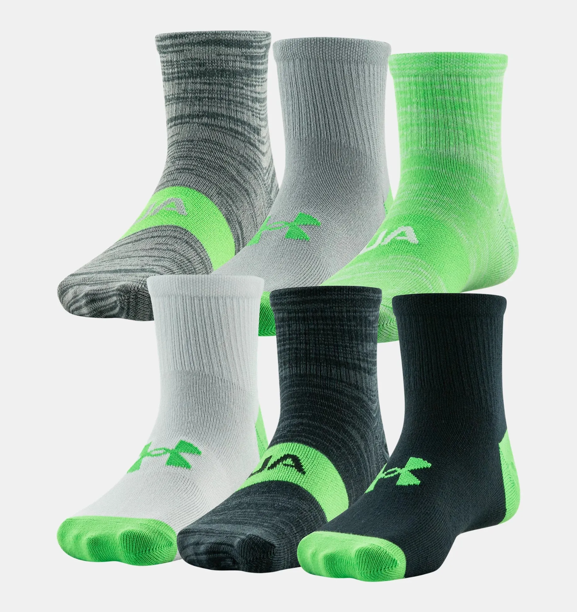 Boy's Essential Quarter Socks - 6 Pack