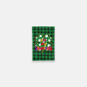 Buffalo Check Kiss My Shamrocks Garden Flag - 12" x 18"