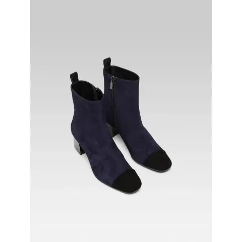 Carel Estime Blue and Black Suede Bootie