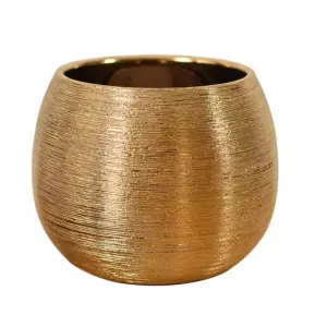 Ceramic Unique Gold Flower Pot