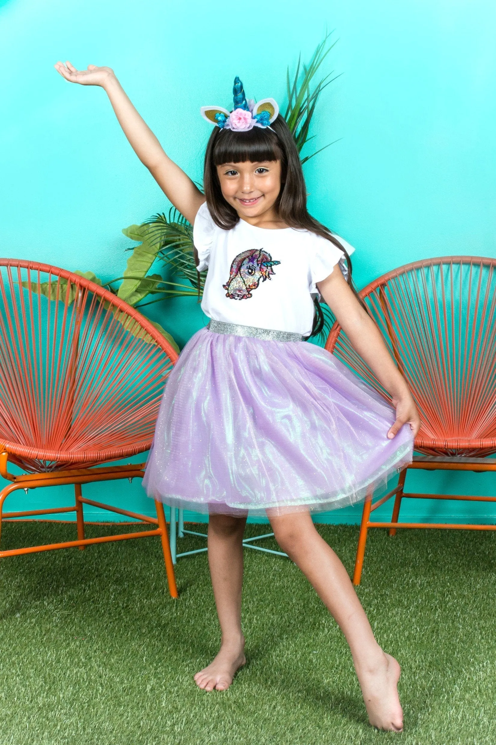 CH-TS101- Unicorn Flip Sequin Shirt