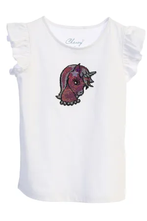 CH-TS101- Unicorn Flip Sequin Shirt