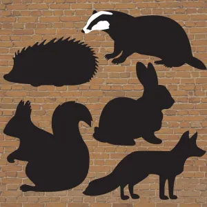 Chalkboards - Woodland Animals Set of 5 (Badger, Fox, Hedgehog, Rabbit, Squirrel)