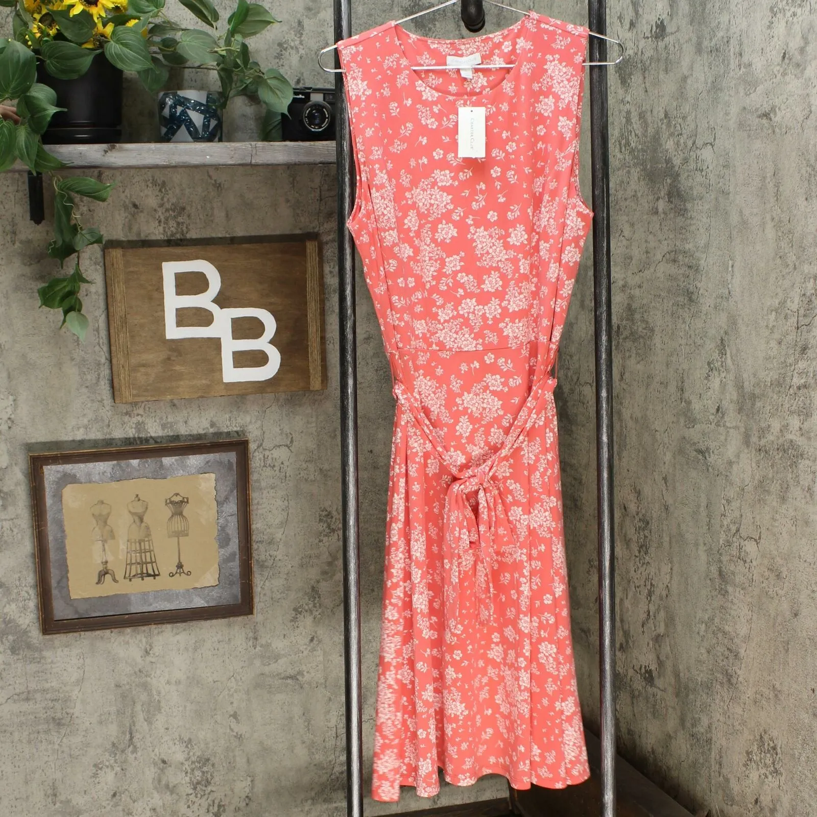 Charter Club Women's Floral Print Knit Midi Dress