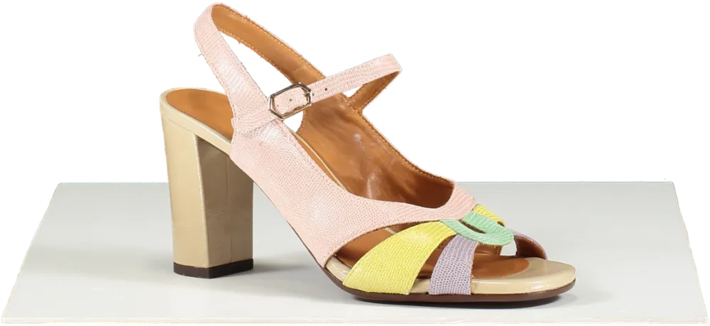 CHIE MIHARA Multicoloured Badena Colour Block Sling Back Court Shoes, Mint/lavender/lemon BNIB UK 5.5 EU 38.5 👠