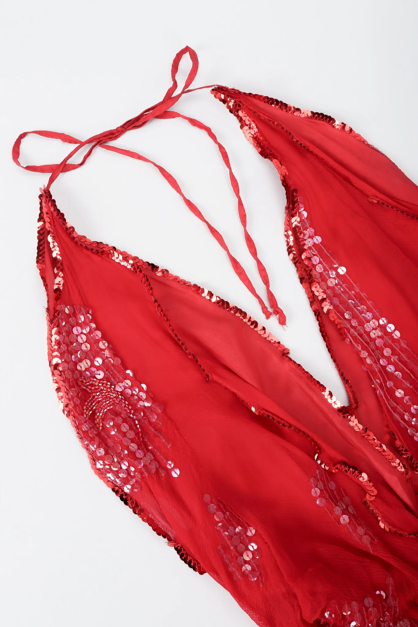 Chiffon Flutter Halter Dress