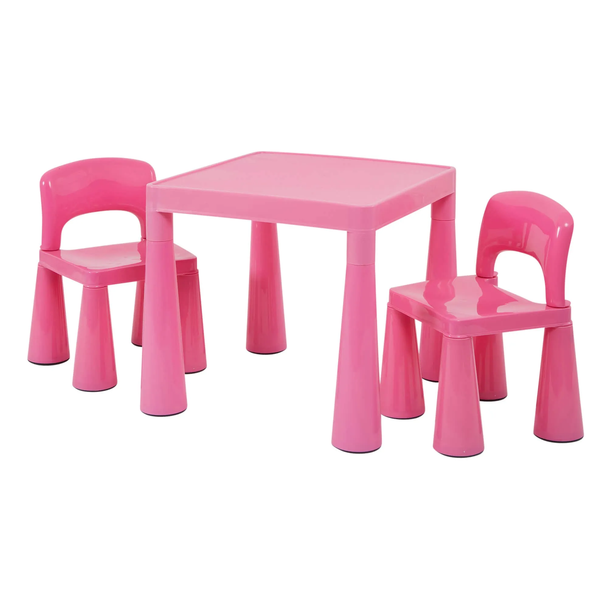 Chunky & Funky Plastic Kid's | Children's Activity Table & 2 Chair Set | Hot Pink