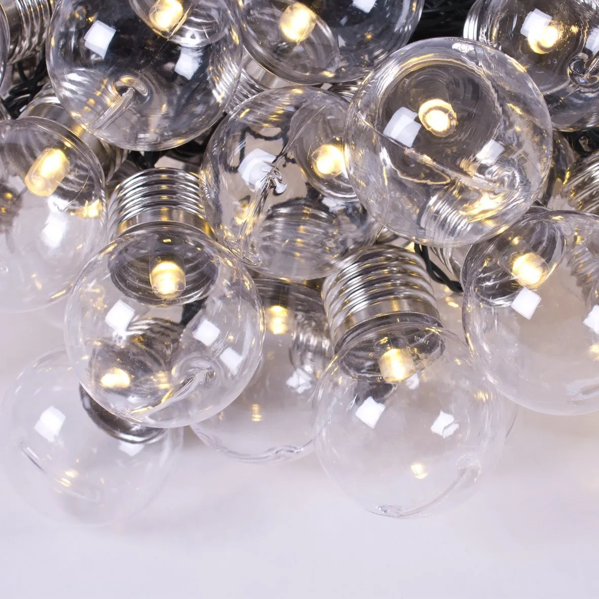 Classic Bright White Solar Bulb Light (Set of 20)
