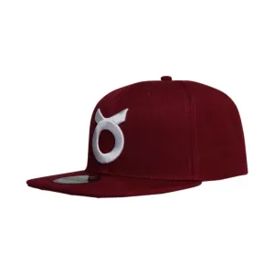 Classic Ring Snapback Hat - Maroon / White