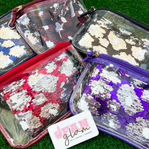 COLLEGE TEAM COLORED SEQUINED FLIP WRISTLETS - 7 COLORS