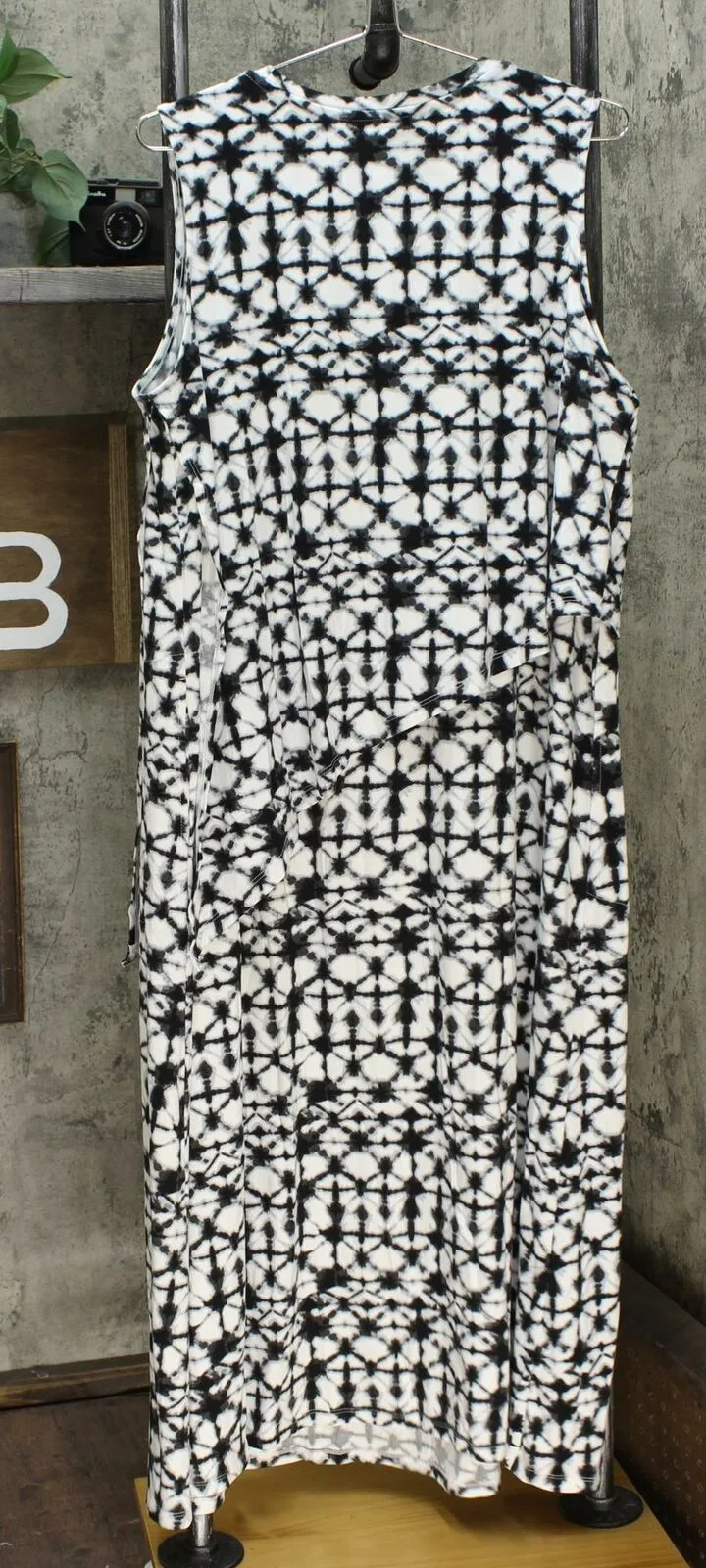 Comfort Code by Cuddl Duds Duds Jersey Knit Maxi Asymmetric Dress Batik Black XL