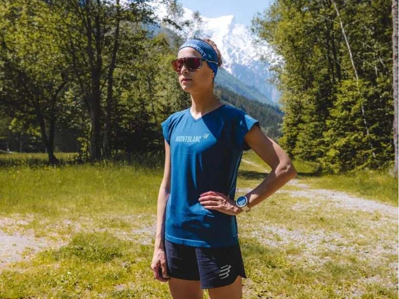 Compressport Women's Training Tshirt SS Mont Blanc 2021:Blue - AW00107L_500