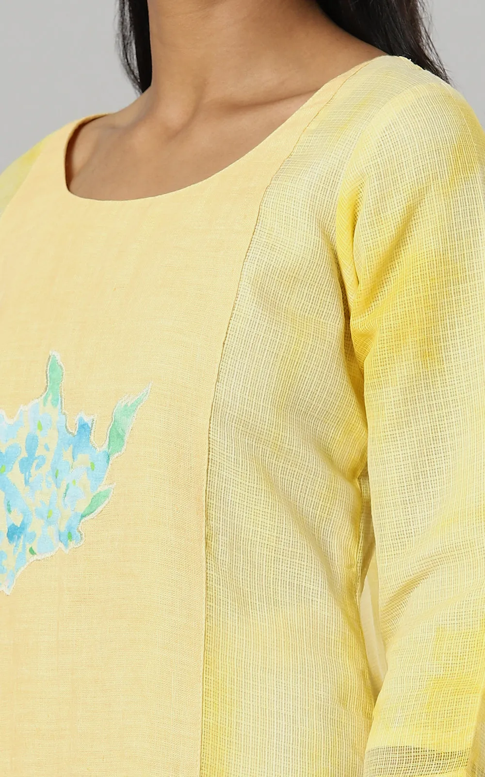 DAFFODIL YELLOW KOTA KURTA