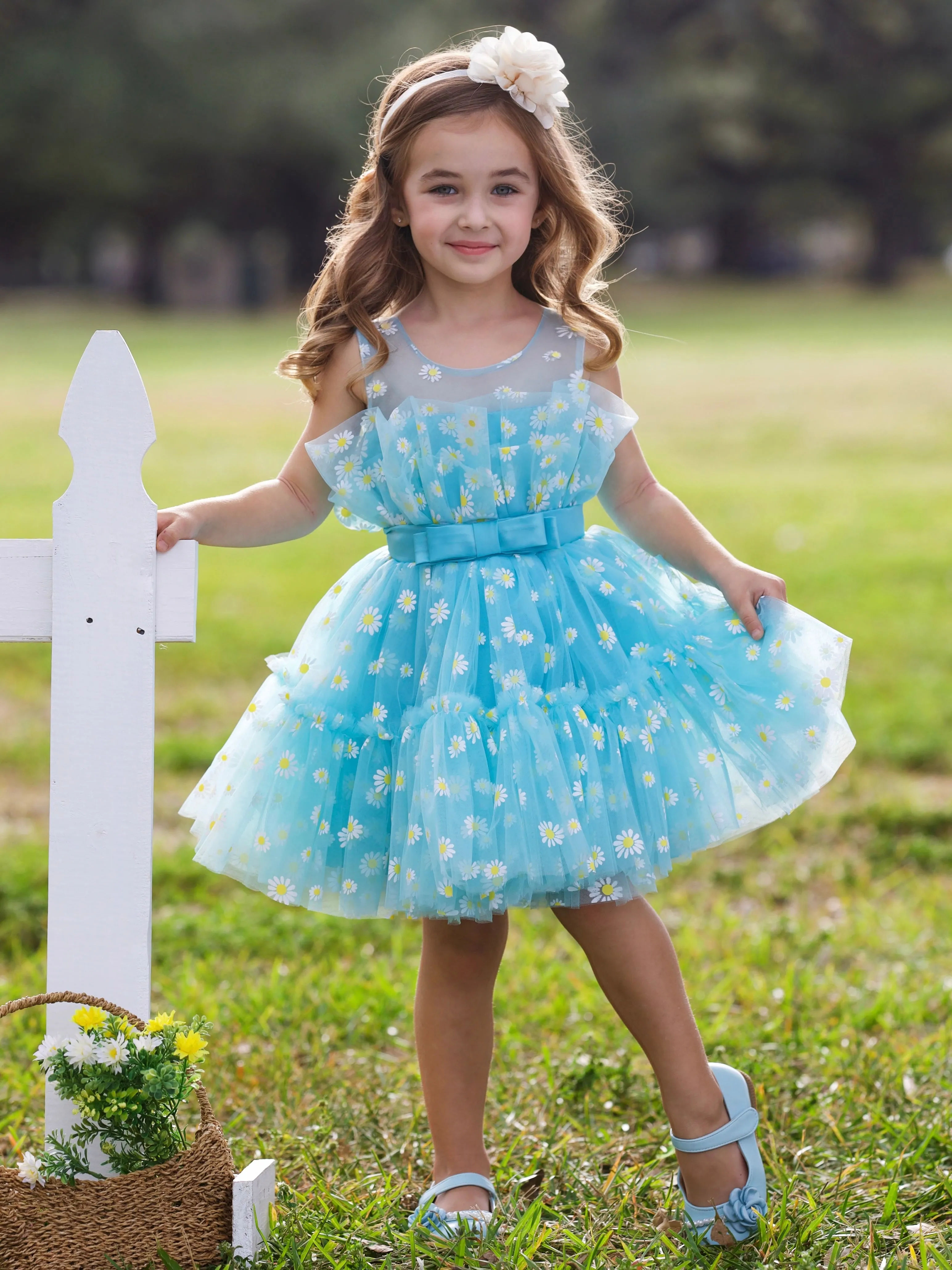 Daydream Daisy Embroidered Floral Tutu Dress