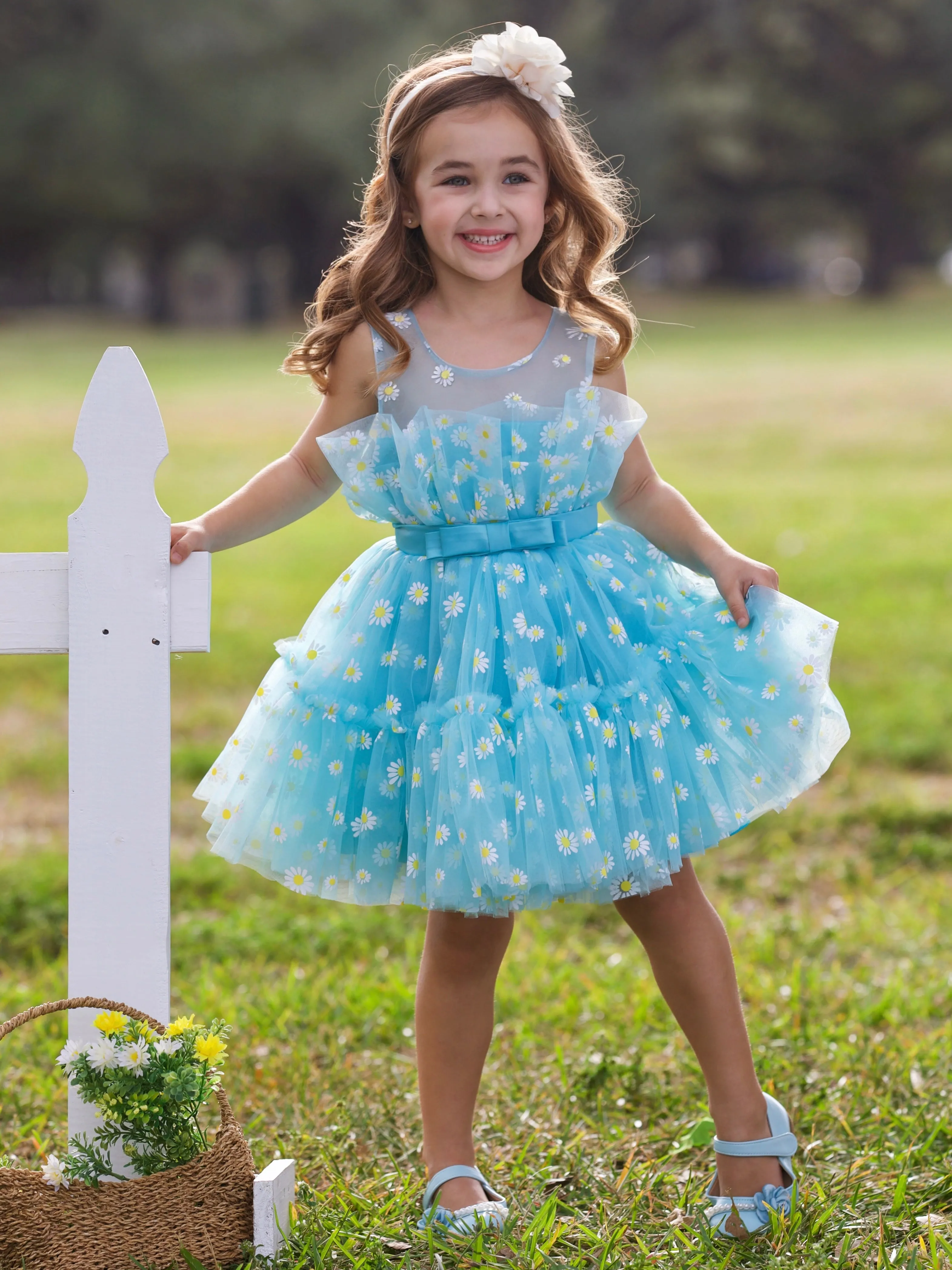 Daydream Daisy Embroidered Floral Tutu Dress