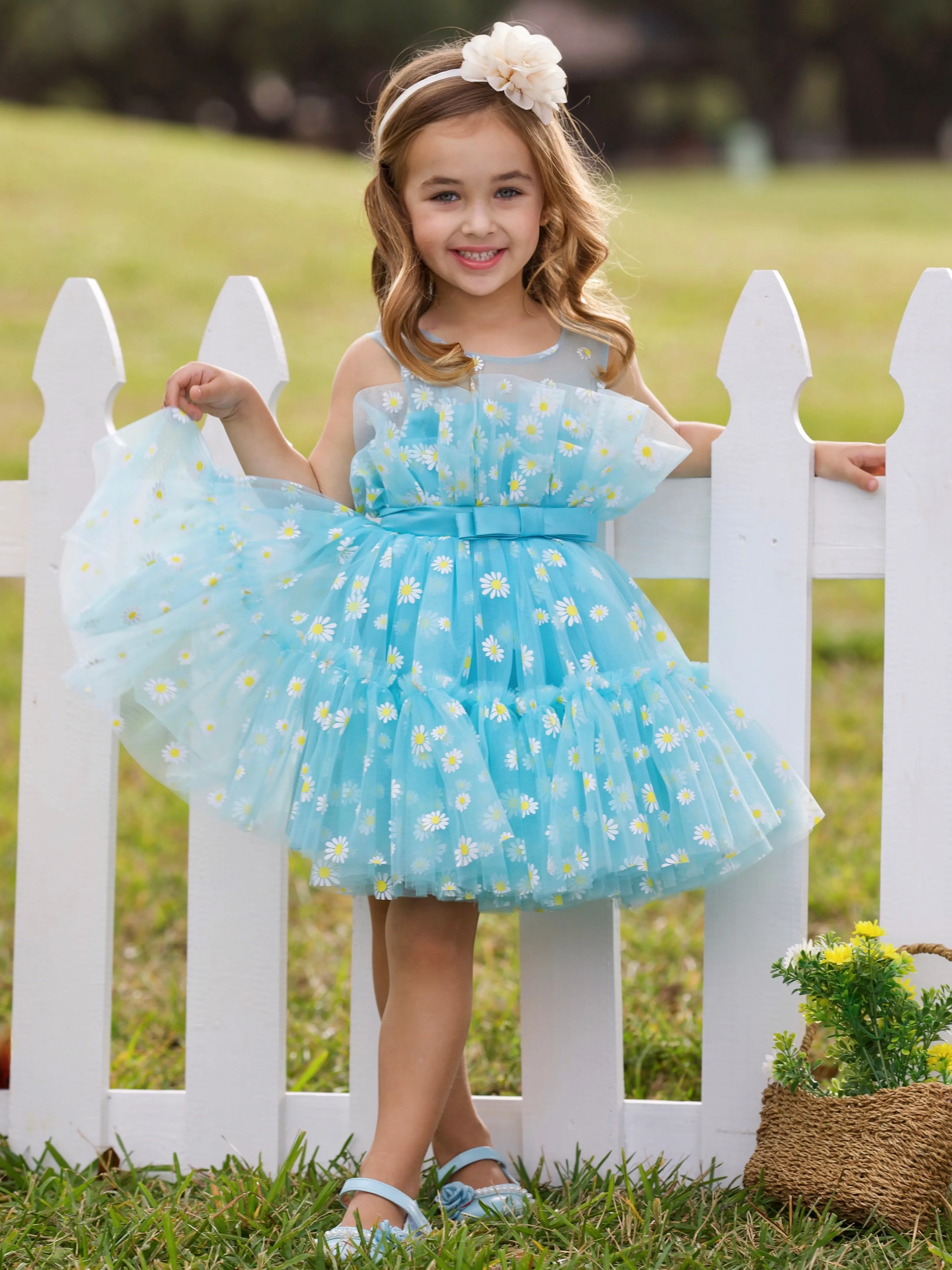 Daydream Daisy Embroidered Floral Tutu Dress