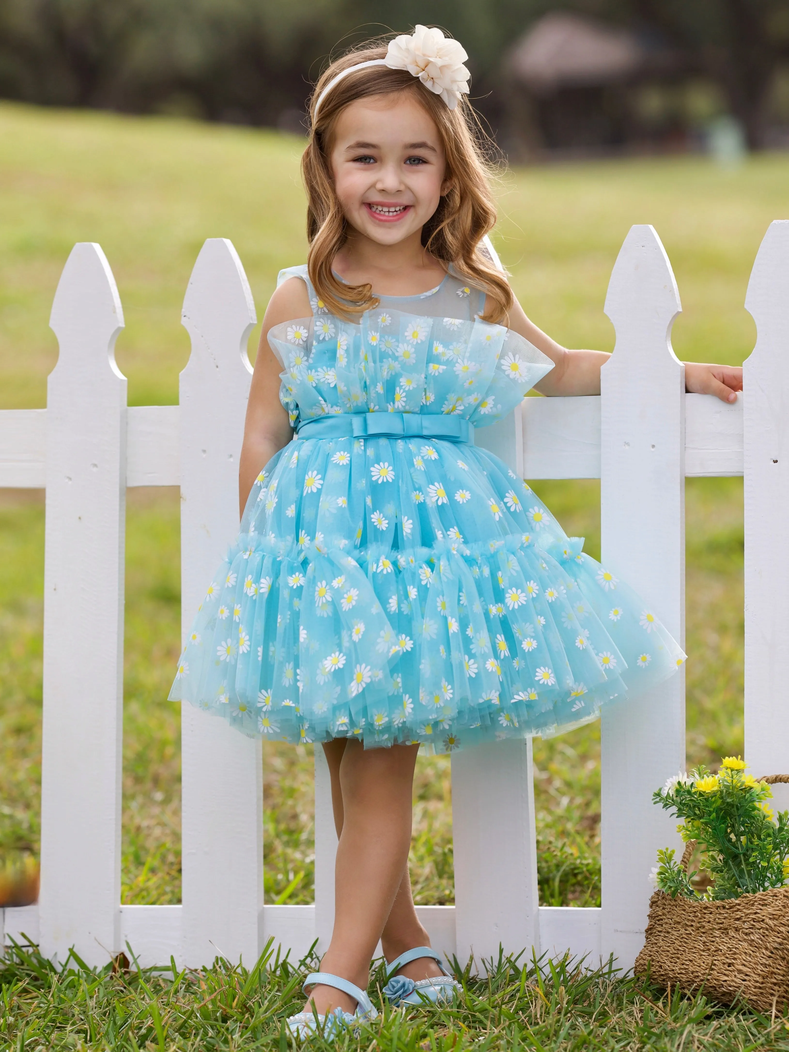 Daydream Daisy Embroidered Floral Tutu Dress