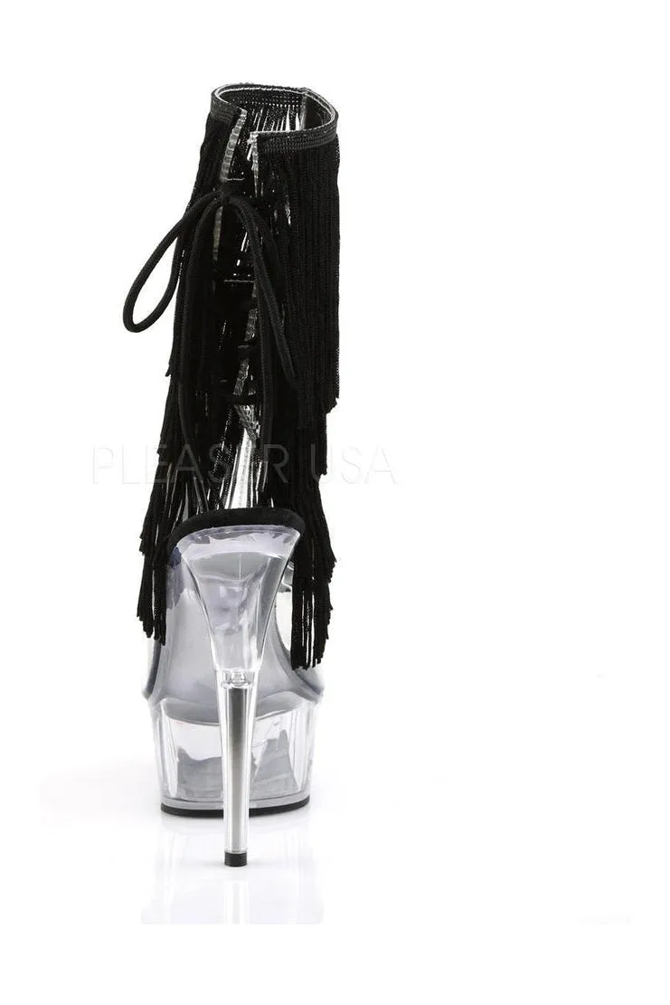 DELIGHT-1017TF Platform Boot  | Black Vinyl