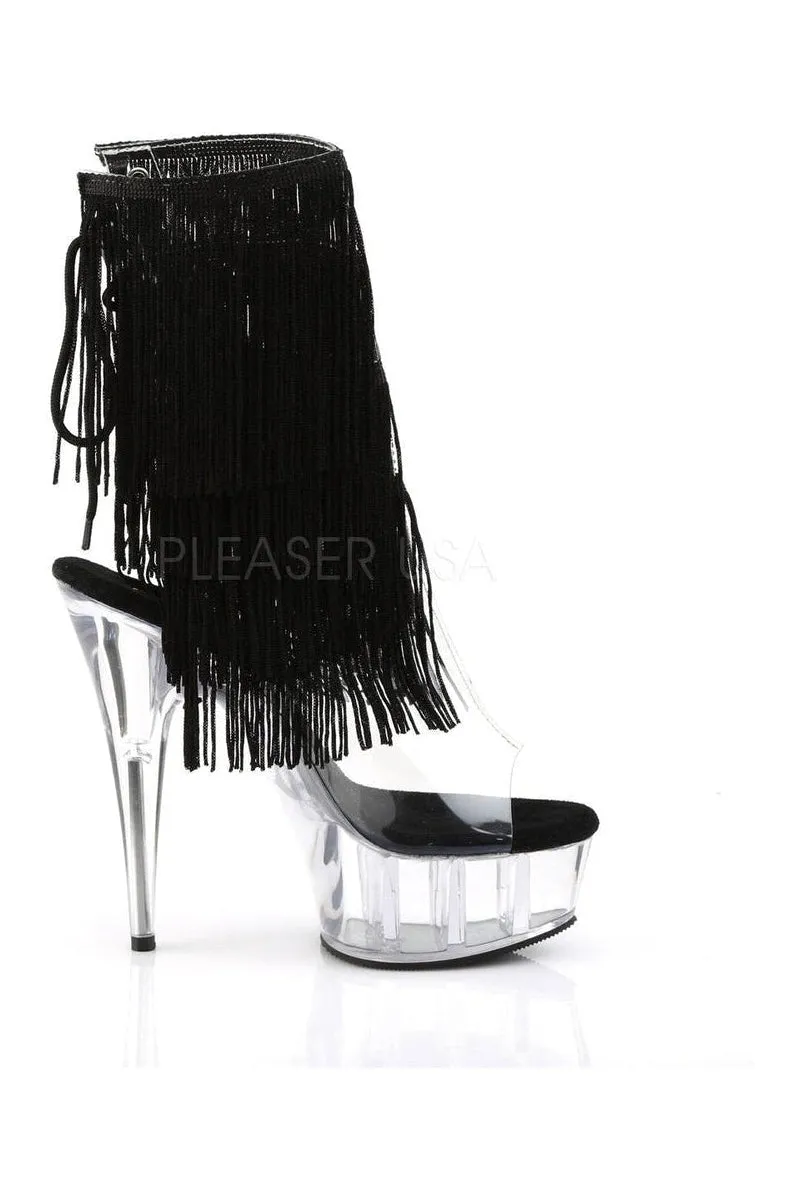 DELIGHT-1017TF Platform Boot  | Black Vinyl