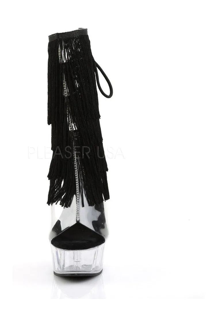 DELIGHT-1017TF Platform Boot  | Black Vinyl