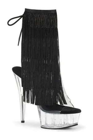 DELIGHT-1017TF Platform Boot  | Black Vinyl