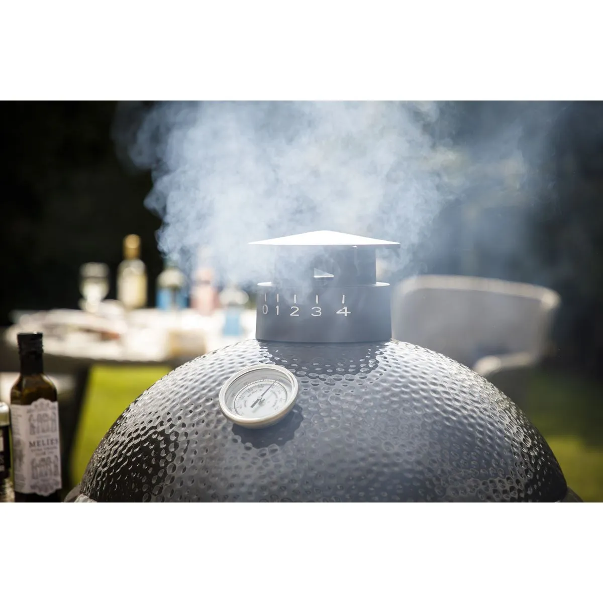 Dellonda Deluxe 22"(56cm) Ceramic Kamado Style BBQ Grill/Oven/Smoker, Supplied with Wheeled Stand