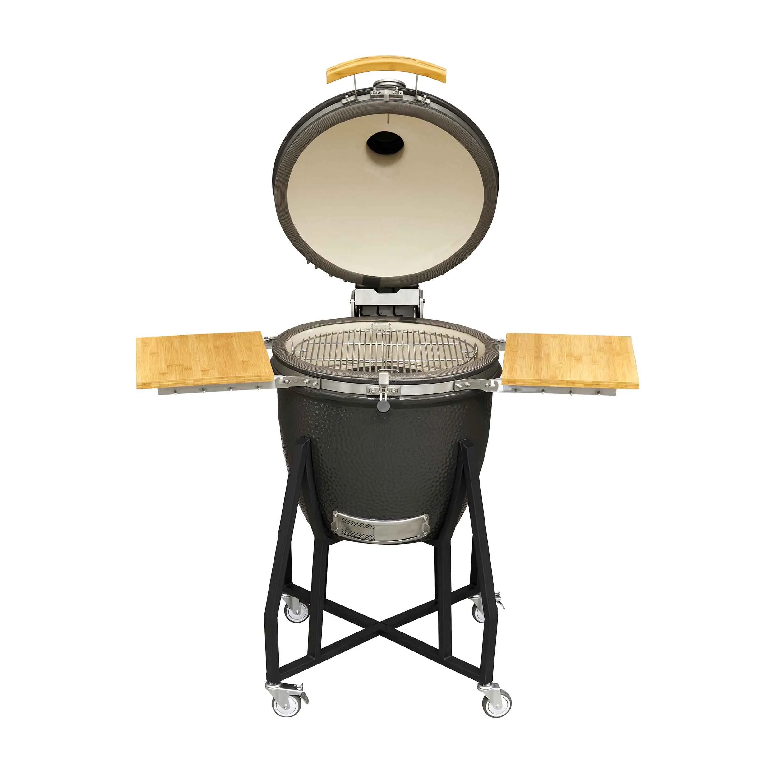 Deluxe Kamado Style Ceramic BBQ Grill, Oven, Smoker with Wheeled Stand, 22"(56cm)  - DG159