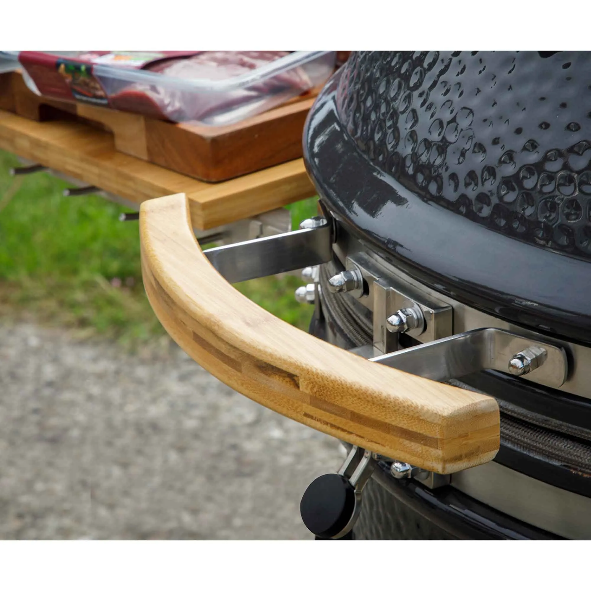 Deluxe Kamado Style Ceramic BBQ Grill, Oven, Smoker with Wheeled Stand, 22"(56cm)  - DG159