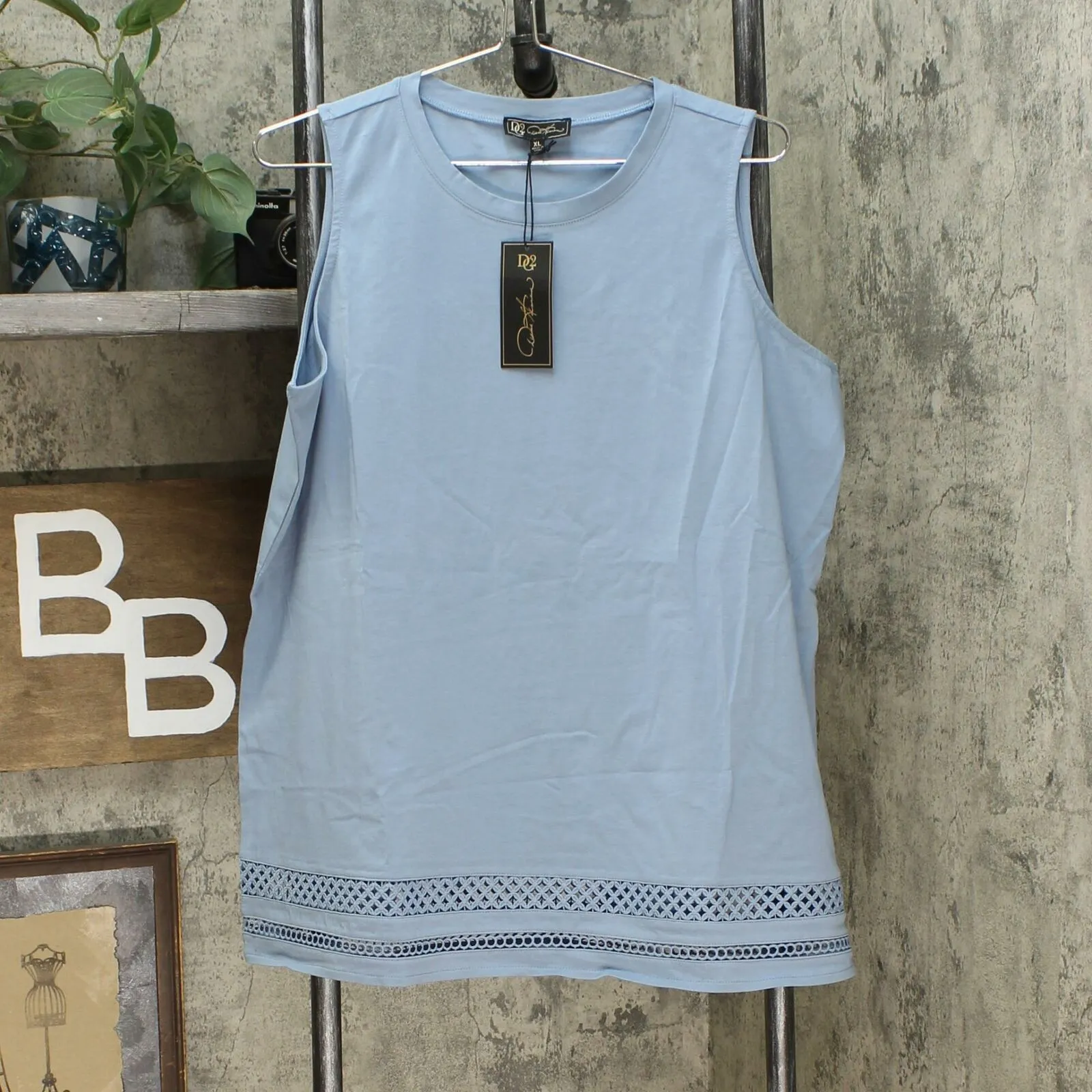 DG2 by Diane Gilman Women's Crochet Tank Top