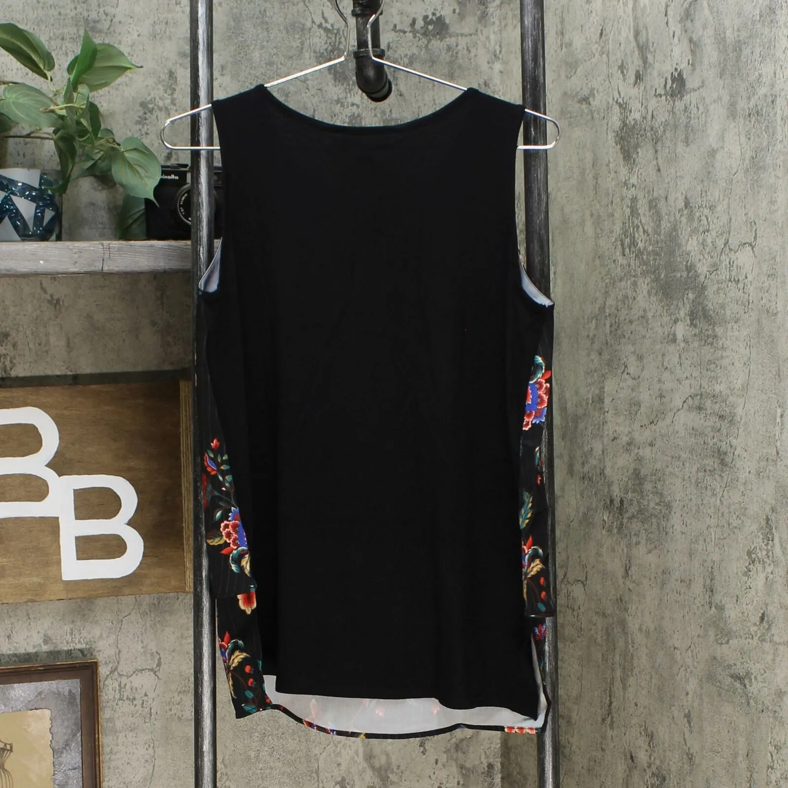 DG2 by Diane Gilman Women's Printed Mixed Media Easy Tank Top