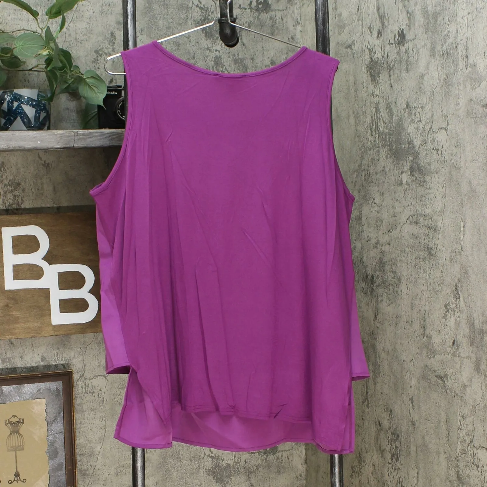 DG2 by Diane Gilman Women's Woven and Knit Tank Top