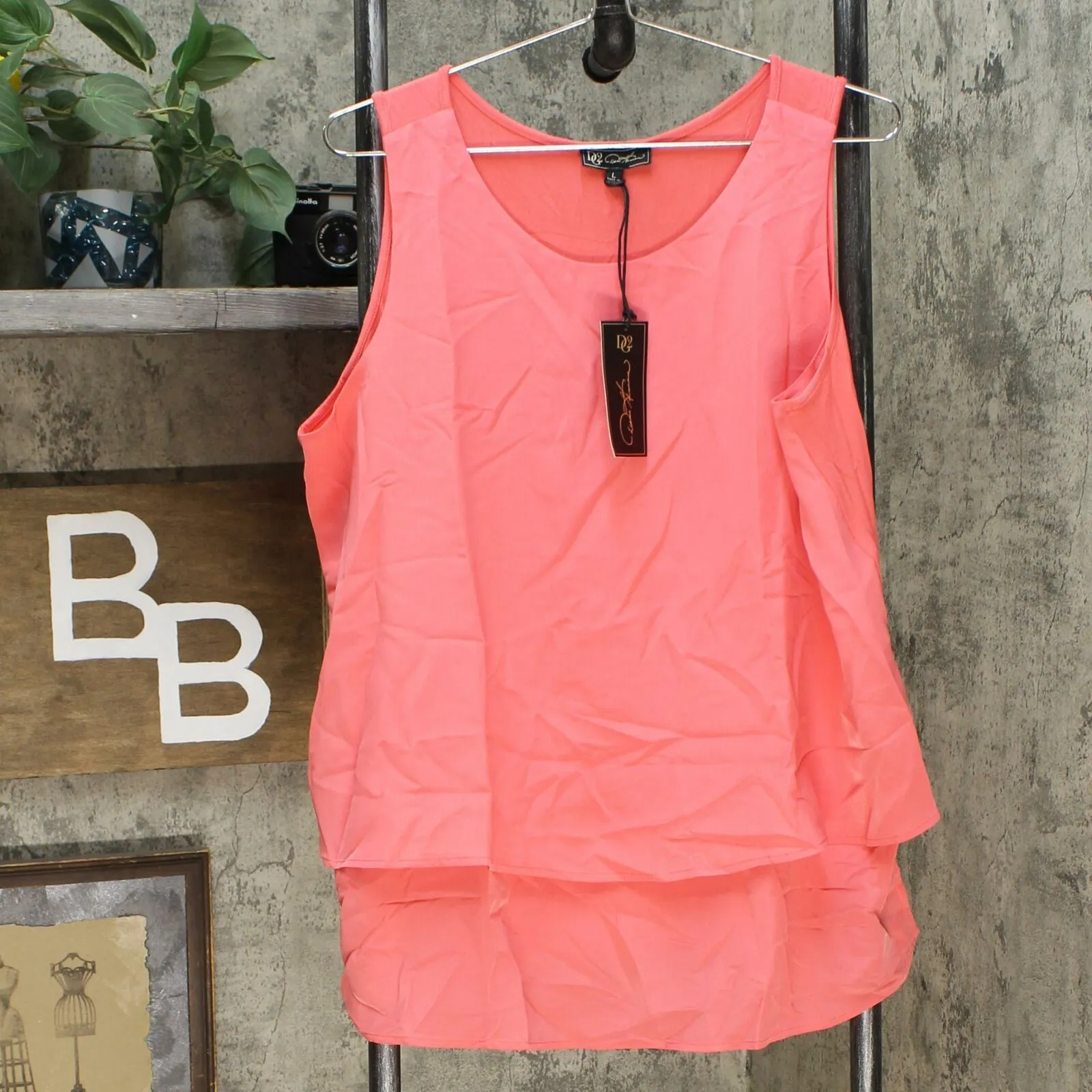 DG2 by Diane Gilman Women's Woven and Knit Tank Top