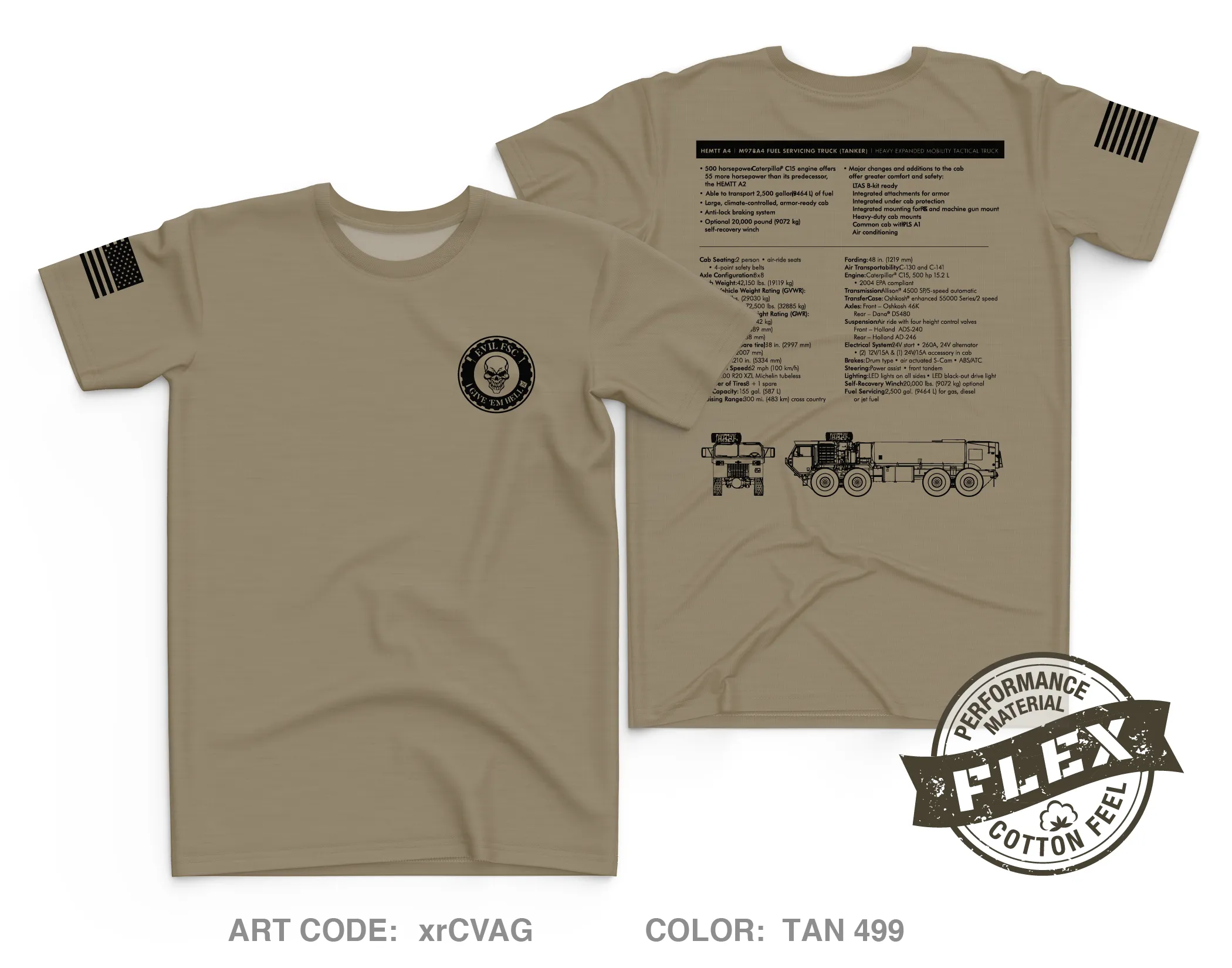 E Co FSC, 2BEB, 3ABCT Core Men's SS Flex Performance Tee - xrCVAG