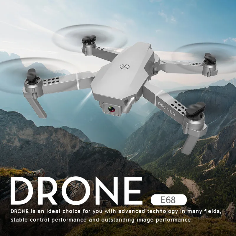 E68 pro  2.4G Selfie WIFI FPV With 4K HD Camera Foldable RC Quadcopter RTF Quadcopter height to maintain drone Toys Kid 4K