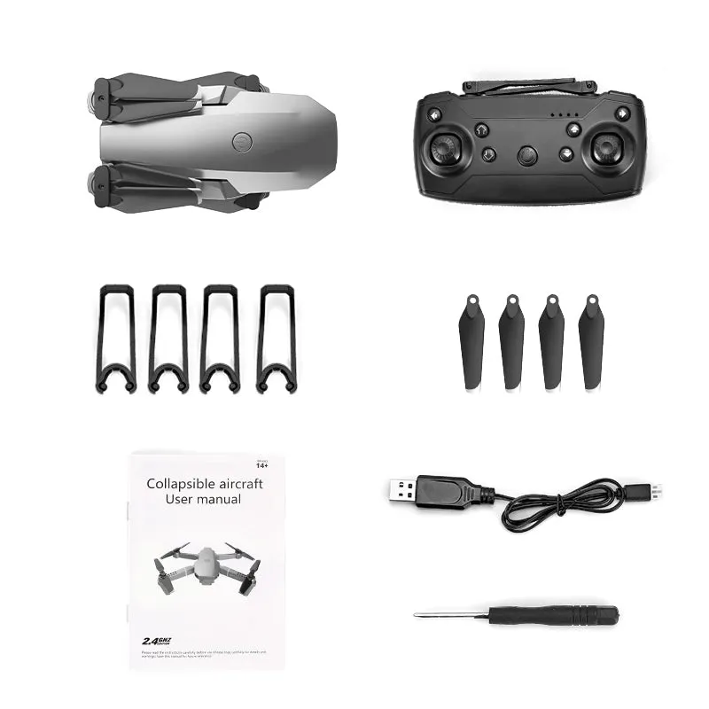 E68 pro  2.4G Selfie WIFI FPV With 4K HD Camera Foldable RC Quadcopter RTF Quadcopter height to maintain drone Toys Kid 4K