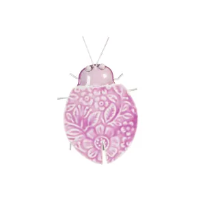 Embossed Enamel Metal Insect Garden Statuary, Purple,47m2581