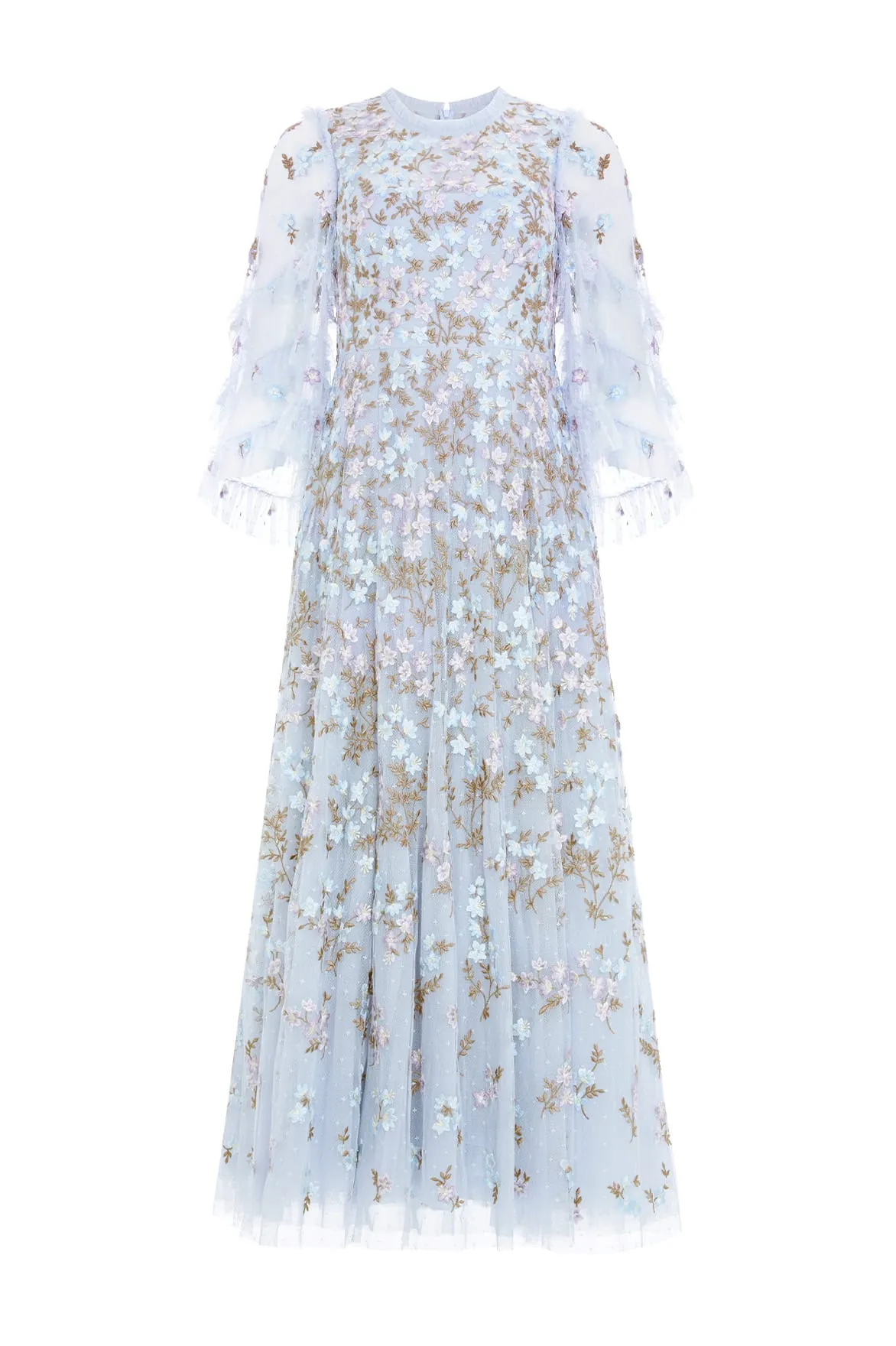 Everett Bloom Round Neck Ankle Gown