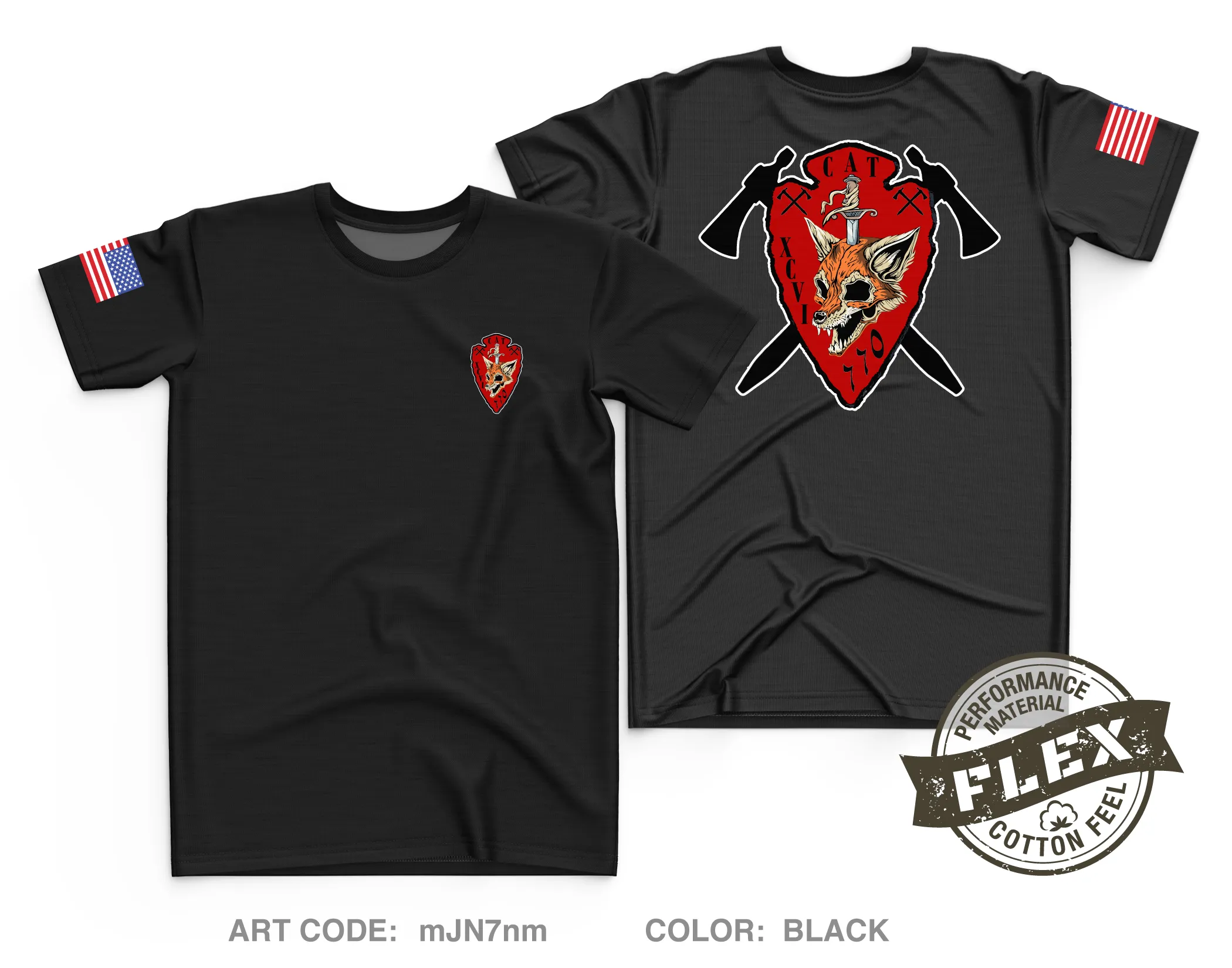 F Co. 96th Civil affairs Core Men's SS Flex Performance Tee - mJN7nm