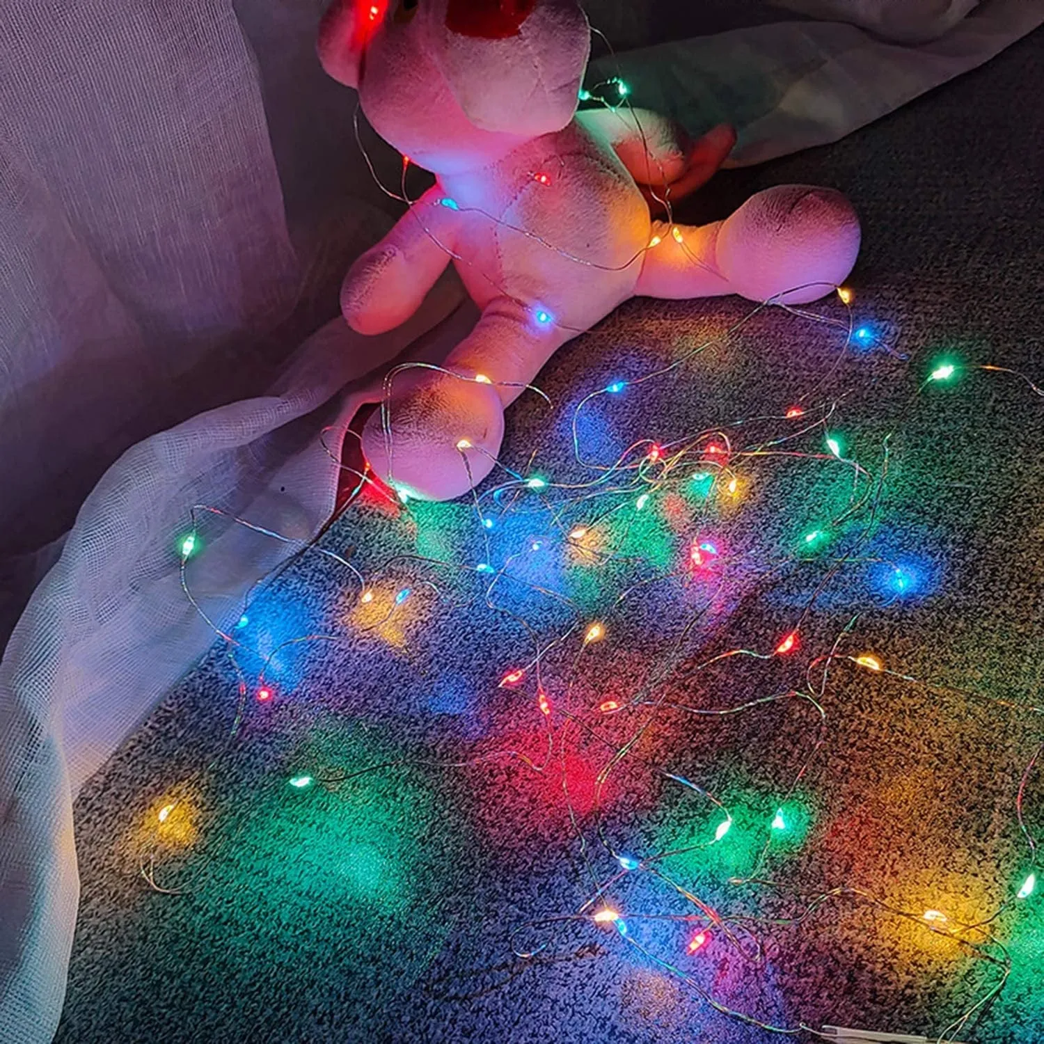 Fairy Lights USB Powered 33 FT 100 LED 8 Modes with Remote Control Sound Activated Waterproof Indoor Outdoor Multicolor 2 Pack Music Sync